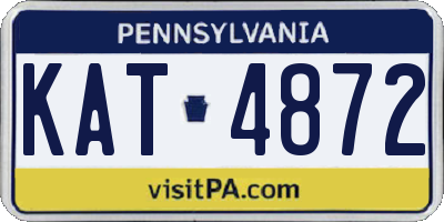 PA license plate KAT4872