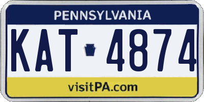 PA license plate KAT4874