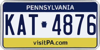PA license plate KAT4876