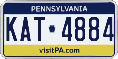 PA license plate KAT4884