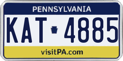 PA license plate KAT4885