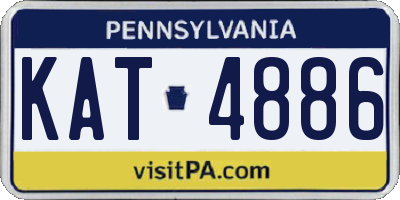PA license plate KAT4886
