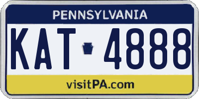 PA license plate KAT4888