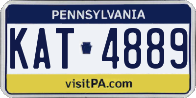 PA license plate KAT4889
