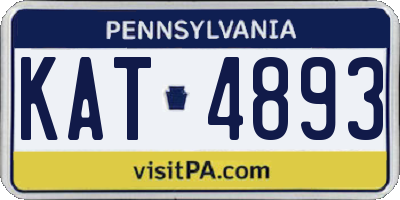 PA license plate KAT4893