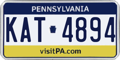 PA license plate KAT4894