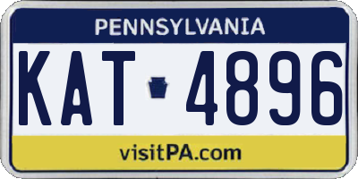 PA license plate KAT4896