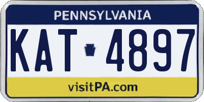 PA license plate KAT4897