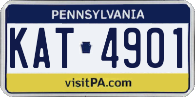 PA license plate KAT4901