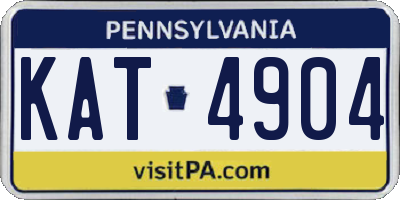 PA license plate KAT4904