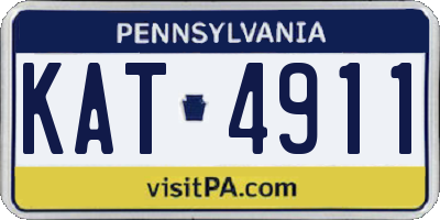PA license plate KAT4911