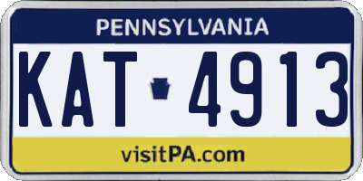 PA license plate KAT4913