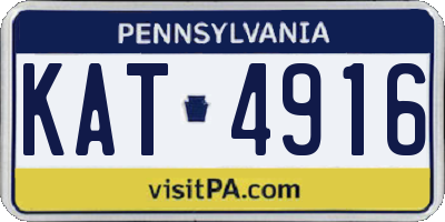 PA license plate KAT4916