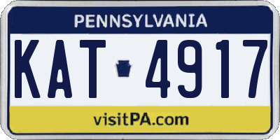 PA license plate KAT4917