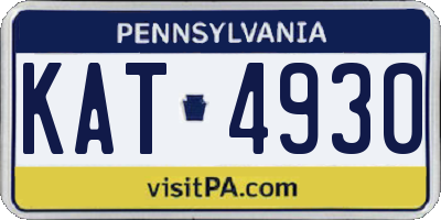 PA license plate KAT4930