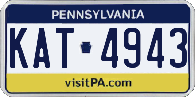 PA license plate KAT4943