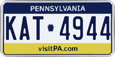 PA license plate KAT4944