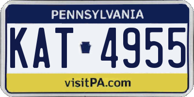 PA license plate KAT4955