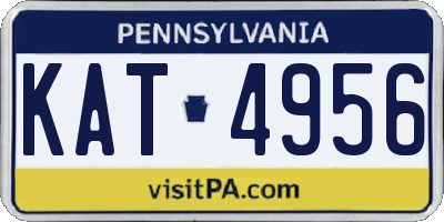 PA license plate KAT4956