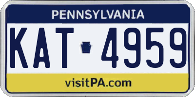 PA license plate KAT4959