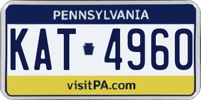 PA license plate KAT4960