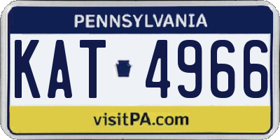PA license plate KAT4966