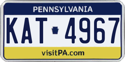 PA license plate KAT4967