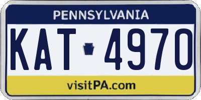 PA license plate KAT4970