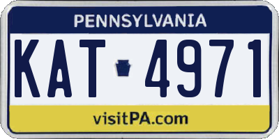 PA license plate KAT4971