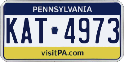 PA license plate KAT4973