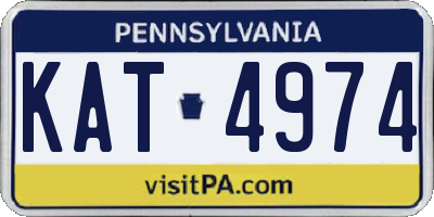PA license plate KAT4974