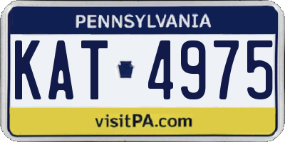 PA license plate KAT4975