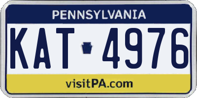 PA license plate KAT4976
