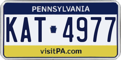 PA license plate KAT4977