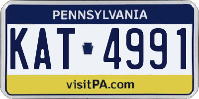 PA license plate KAT4991