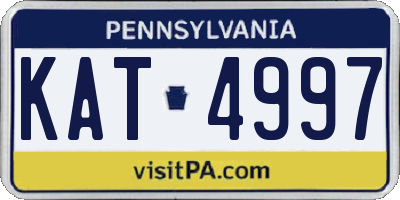 PA license plate KAT4997