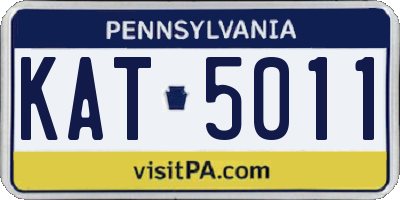 PA license plate KAT5011