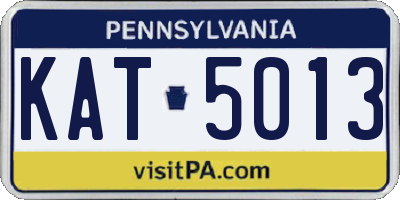 PA license plate KAT5013