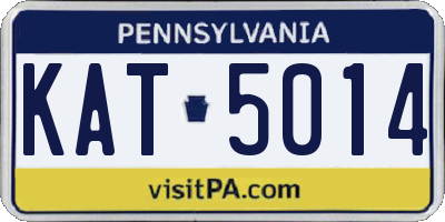 PA license plate KAT5014