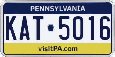 PA license plate KAT5016