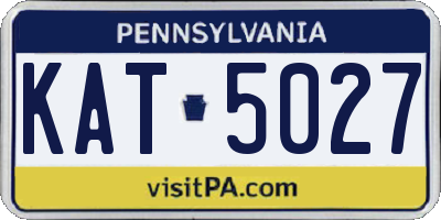 PA license plate KAT5027
