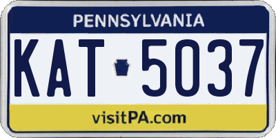 PA license plate KAT5037