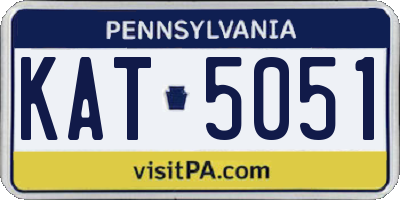 PA license plate KAT5051
