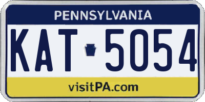 PA license plate KAT5054
