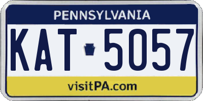 PA license plate KAT5057