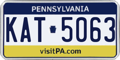 PA license plate KAT5063