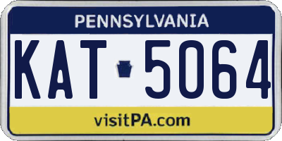 PA license plate KAT5064