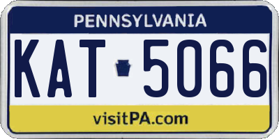 PA license plate KAT5066