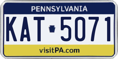 PA license plate KAT5071