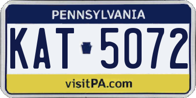PA license plate KAT5072